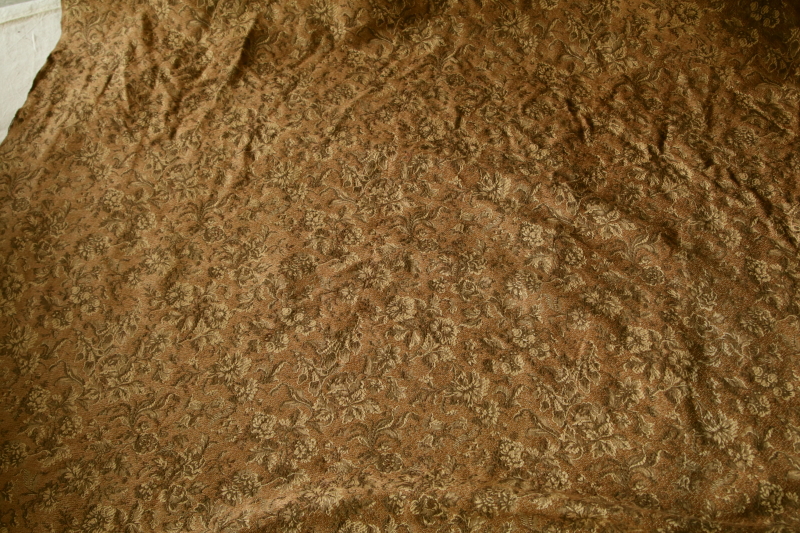 花模様のオールドゴブランカーテン　フランス　アンティークストリュフ