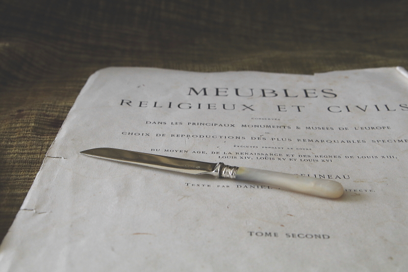 マザーオブパールハンドルデザートナイフ　james dixon and sons イギリス　アンティークストリュフ