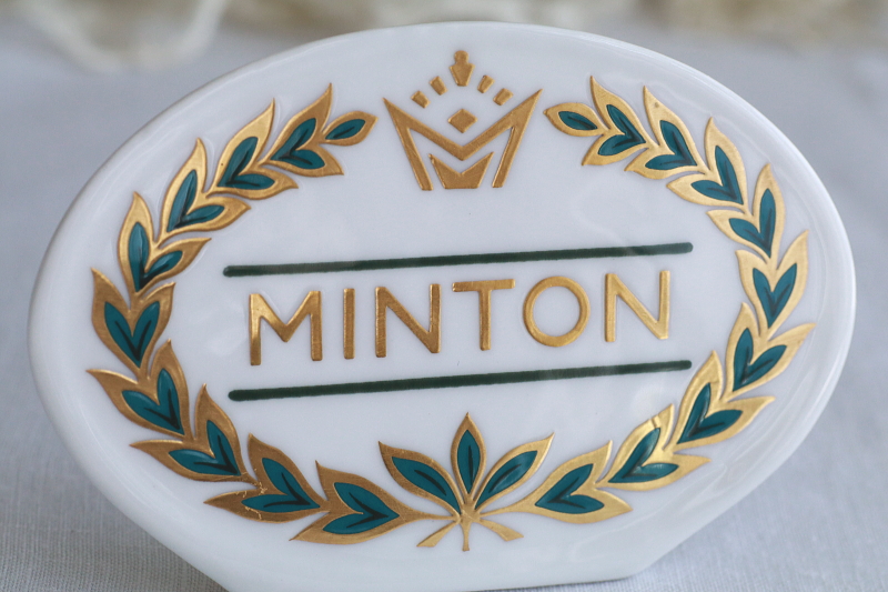 MINTONのショップディスプレイサイン　ミントン　イギリス　アンティークストリュフ