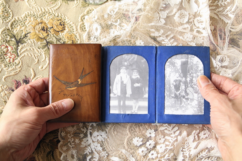 ツバメのスーベニールアルバム　フォトスタンド　sorrento イタリア　アンティークストリュフ