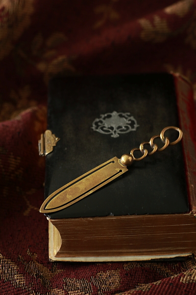 ブラスブックマーク　ペーパーナイフ　イギリス　アンティークストリュフ