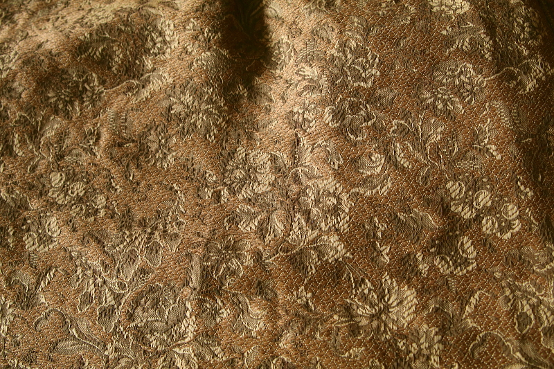 花模様のオールドゴブランカーテン　フランス　アンティークストリュフ