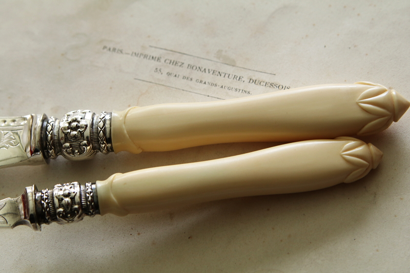 アイボリーハンドル　フィッシュカーバーズ　イギリス アンティークストリュフ