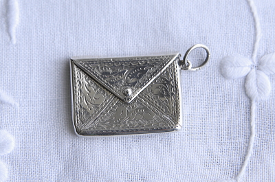 エドワーディアン　シルバースタンプケース　イギリス　アンティークストリュフ