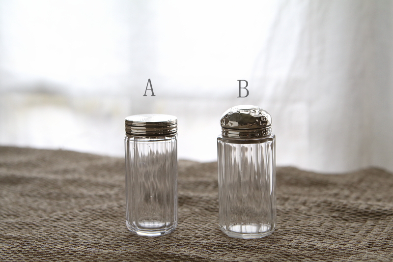 カットグラス　ドレッシングジャー　イギリス　アンティークストリュフ