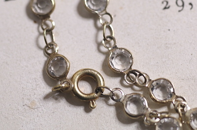 カットペーストシルバーネックレス　ヨーロッパ　アンティークストリュフ