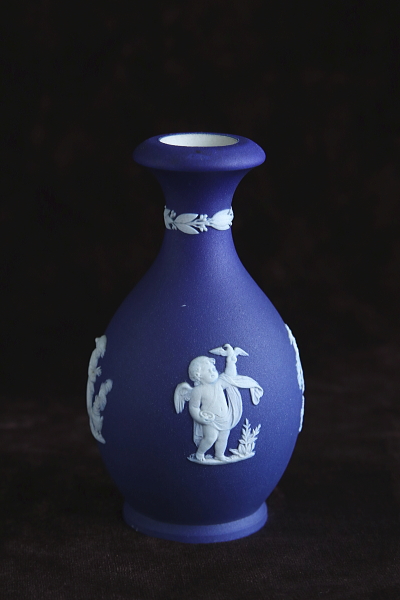 ジャスパーウェア　天使のポージーベース　wedgwood ウエッジウッド　イギリス　アンティークストリュフ