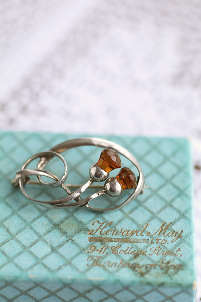 アザミのシルバーブローチ　スコットランド　アンティークストリュフ 20251105