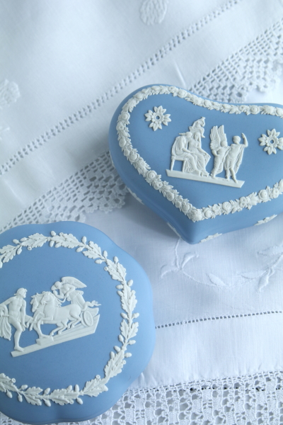 ヴィンテージジャスパーウェア　トリンケットボックス　WEDGWOOD　ウエッジウッド　アンティークストリュフ