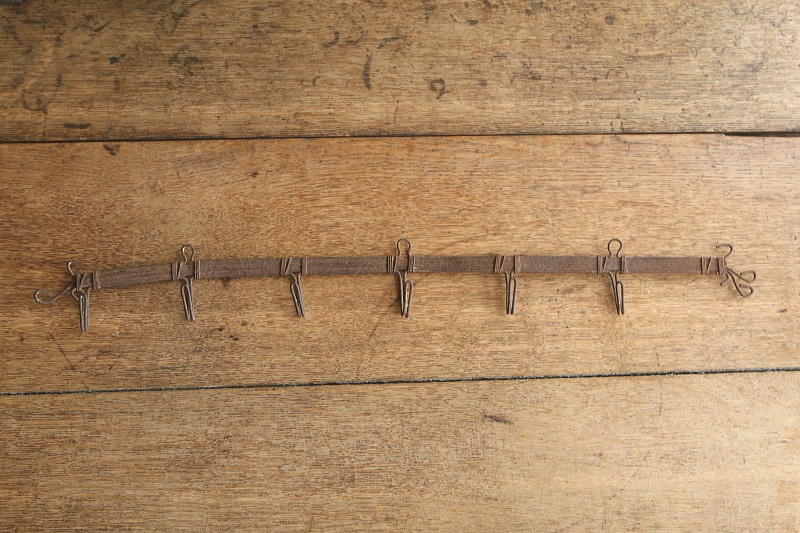 アイアンワイヤー6連フック　フランス アンティークストリュフ