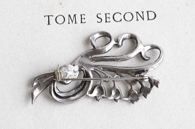 マーカサイトシルバーブローチ　スズラン　ヨーロッパ　アンティークストリュフ