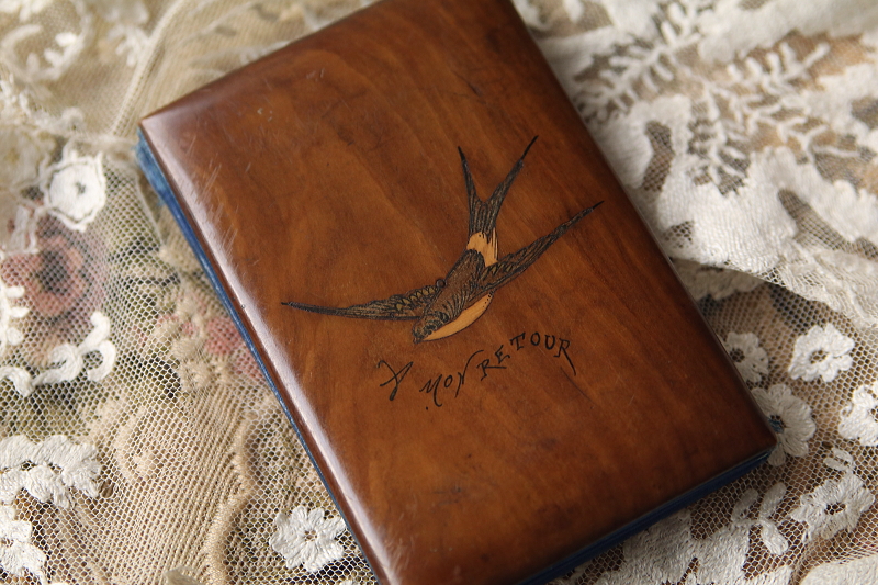 ツバメのスーベニールアルバム　フォトスタンド　sorrento イタリア　アンティークストリュフ