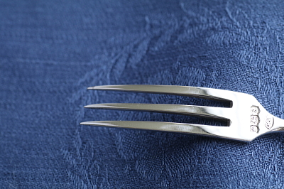 スターリングシルバー　ティーナイフアンドフォーク　マザーオブパール　イギリス　アンティークストリュフ