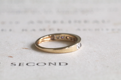 メレダイヤハーフエタニティリング　イギリス　アンティークストリュフ