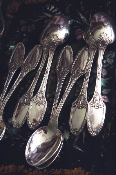 アンピールスタイルのティースプーン　BOULENGER　フランス　ブーランジェ　アンティークストリュフ 20250509