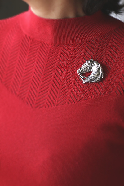 ホースヘッドシルバーブローチ　ヴィンテージ　ヨーロッパ アンティークストリュフ