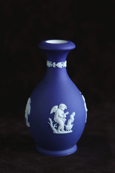 ジャスパーウェア　天使のポージーベース　wedgwood ウエッジウッド　イギリス　アンティークストリュフ
