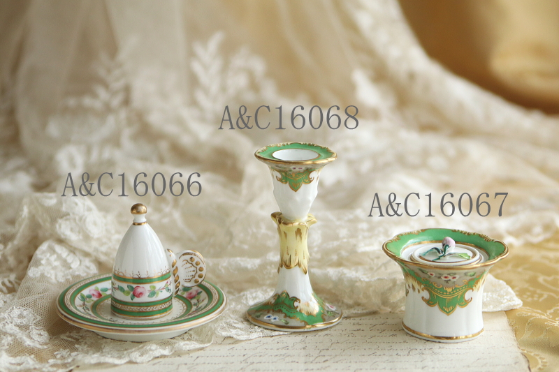 ハンドペイントインクウェル　ヴィクトリアン　イギリス アンティークストリュフ