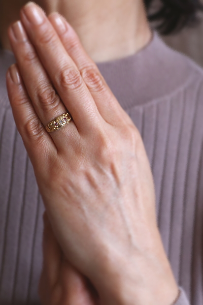 ダイヤモンドアンドルビー　ジプシーリング　イギリス　アンティークストリュフ 202602010