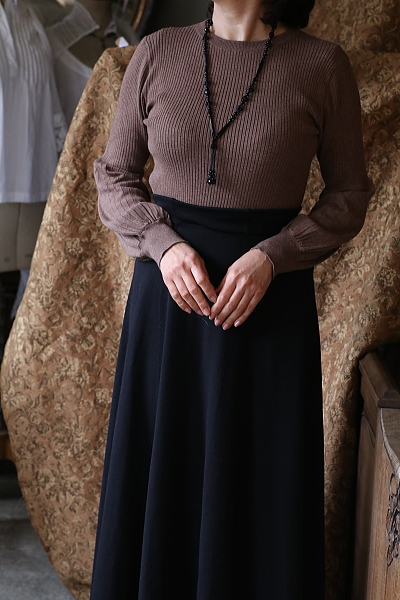 フレンチジェット　フリンジネックレス　イギリス　アンティークストリュフ