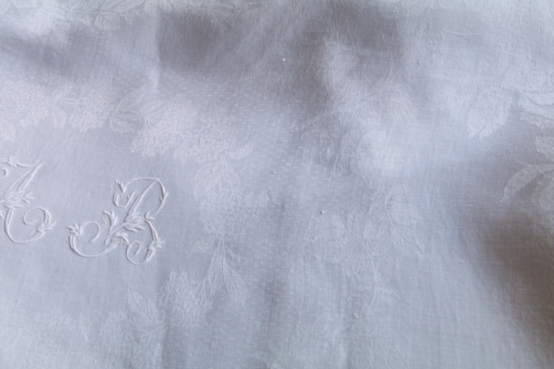 薔薇と紫陽花のダマスクセルヴィエット　フランス アンティークストリュフ