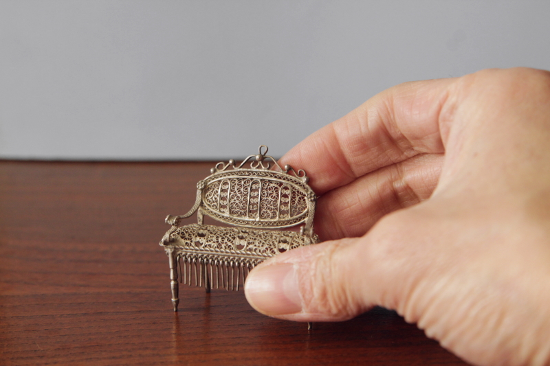 アンティークシルバーフィリグリー　サロンセット　セティ　アームチェア　ヨーロッパ