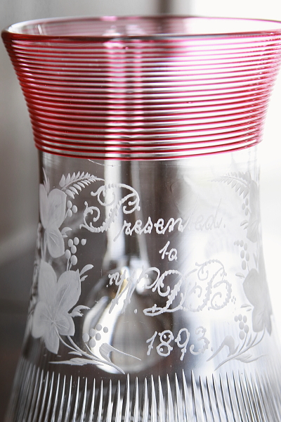 エングレーヴィンググラスタンカード　イギリス　ヴィクトリアン　アンティークストリュフ