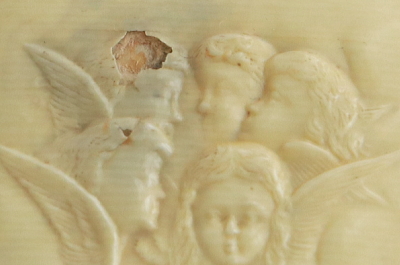 天使のセルロイド表紙祈祷書　エンジェルズヘッズ　ジョシュア・レイノルズ　イギリス　アンティークストリュフ