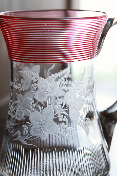 エングレーヴィンググラスタンカード　イギリス　ヴィクトリアン　アンティークストリュフ