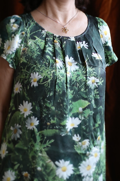 シトリンフラワーペンダント　ネックレス　ヨーロッパ　アンティークストリュフ