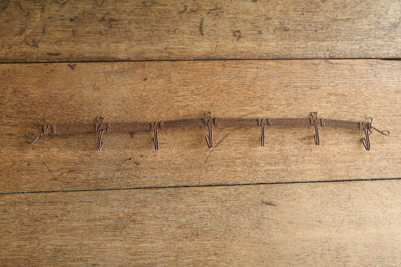 アイアンワイヤー6連フック　フランス アンティークストリュフ