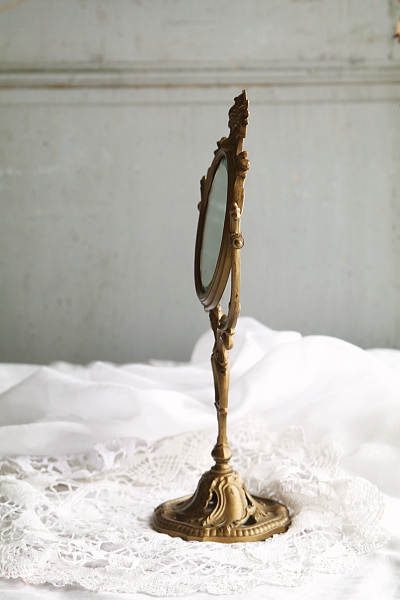 ロココスタンドミラー　フランス アンティークストリュフ