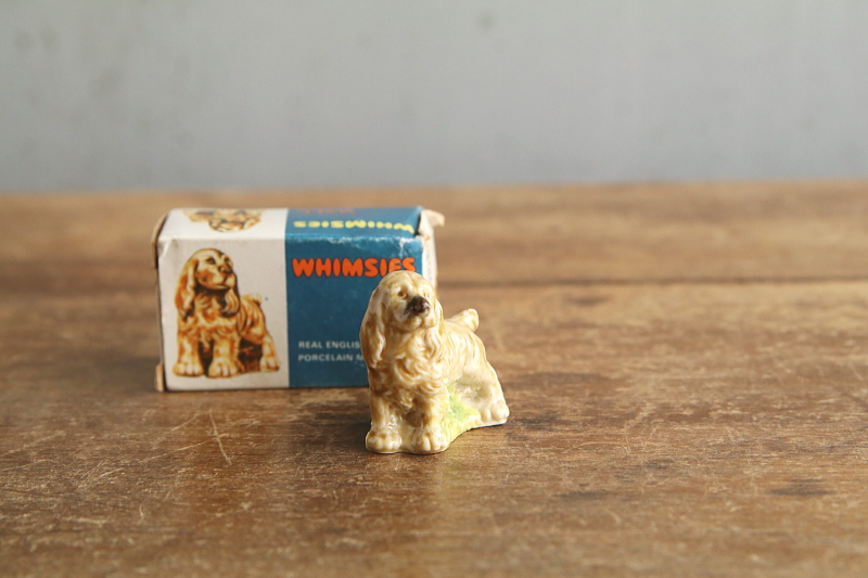 小さな動物のフィギュリン　箱付き　WADE Whimsies　イギリス アンティークストリュフ