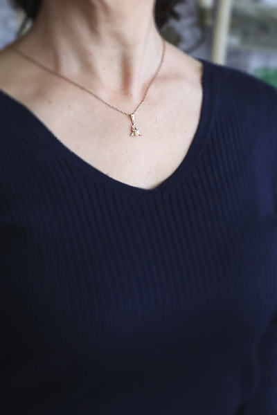 ツートーンゴールド　ベビーパールペンダント　ヴィンテージジュエリー　イギリス　アンティークストリュフ 20251218