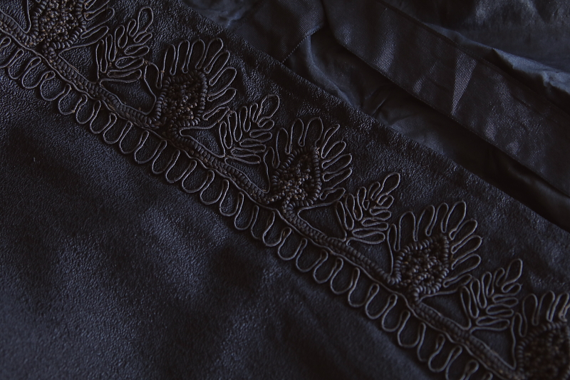 ブラックシルクのケープ フランス アンティークストリュフ 20251010