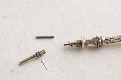 ヴィクトリアン　ミニチュアメカニカルペンシル　フォブシール　イギリス アンティークストリュフ