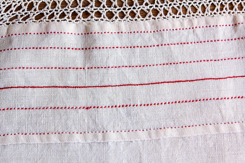 刺繍のリネンサンプラー　イギリス　アンティークストリュフ