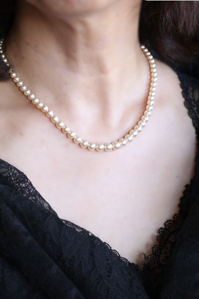 ヴィンテージシェルパールネックレス　Ciro　イギリス　アンティークストリュフ