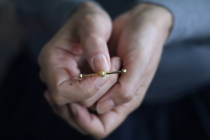 デッドストックピンブローチ　フランス　アンティークストリュフ