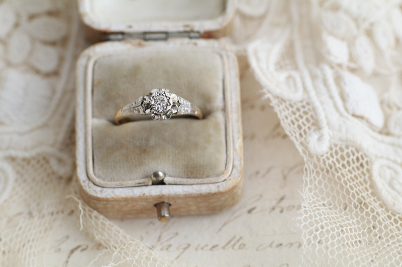 プラチナフェイス　ダイヤモンドソリテールリング　エンゲージ　婚約指輪　イギリス　アンティークストリュフ