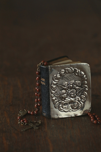 エンジェルズヘッズの銀装丁　コモンプレイヤー　聖公会　祈祷書　イギリス　アンティークストリュフ 20250514