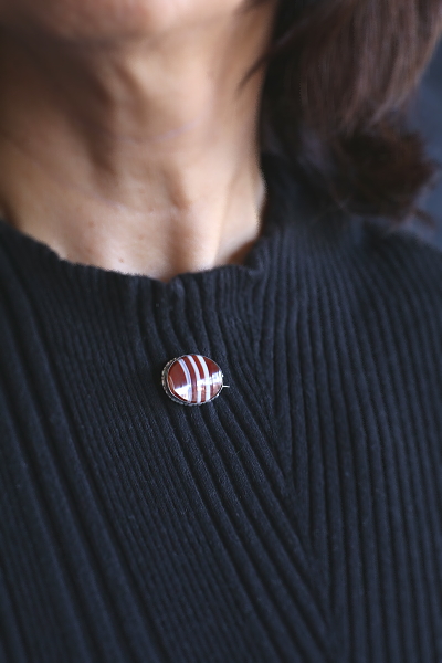 スコティッシュアゲートシルバーブローチ　スコットランド　アンティークストリュフ